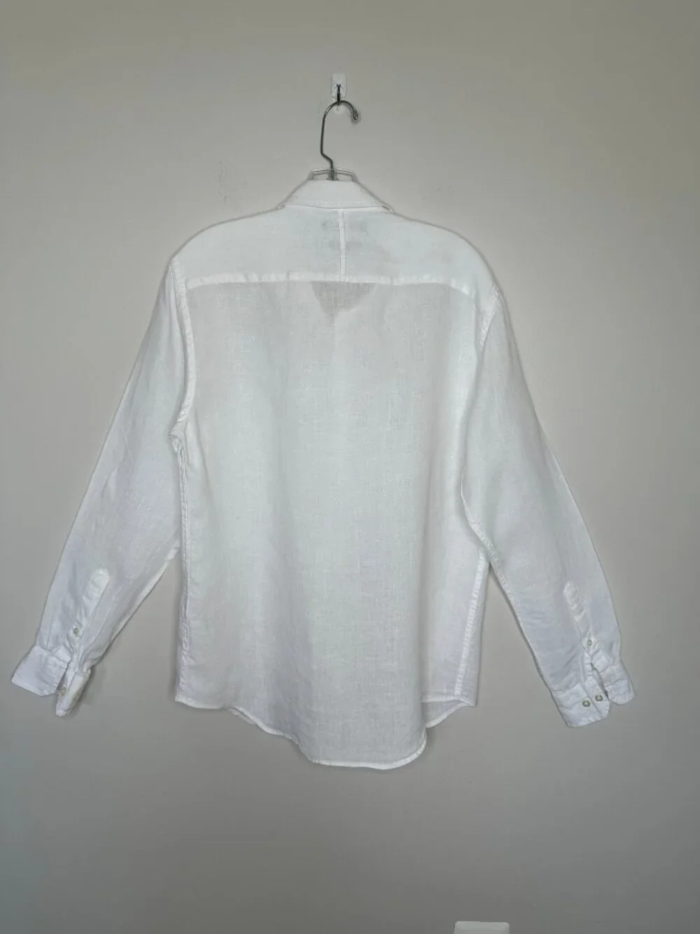 Banana Republic Men's Slim Fit 100% Linen Button Down Long Sleeve Shirt Medim